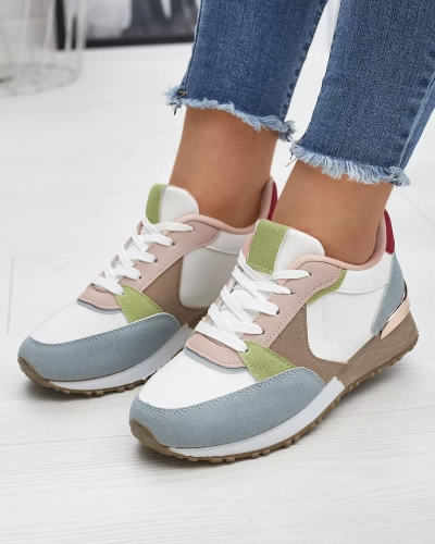 Sportliche Damen-Sneaker in Weiß und Blau Runan - Footwear