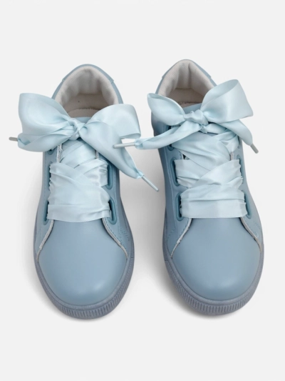 Royalfashion Damen Sneakers aus ökologischem Leder mit dekorativen Schnürsenkeln Etti