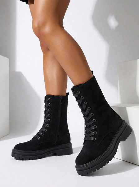 Damen Eco-Wildleder Worker Boots Molistea