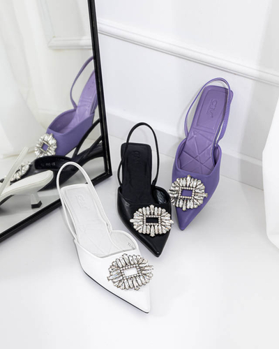 OUTLET Фіолетові жіночі туфлі на підборах Arga - Взуття