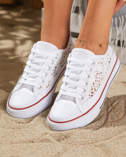 Tareni Weiße durchbrochene Damen-Sneakers - Footwear