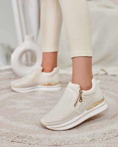 Royalfashion Damen Halbschuhe mit Zirkonen Mirconie