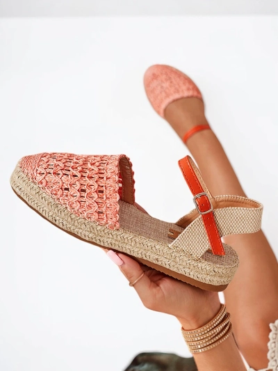 Orange Damen-Espadrilles mit durchbrochenem Triumf - Footwear