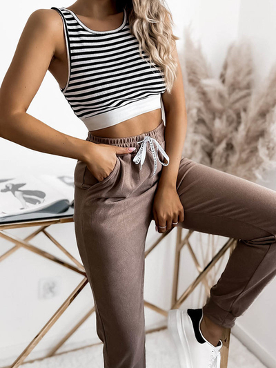 Royalfashion Braun Damen Trainingsanzüge PLUS SIZE