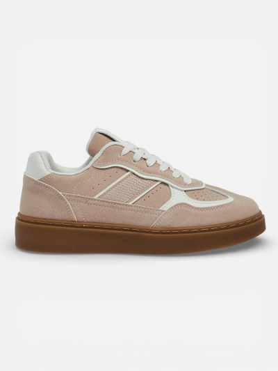Sneakers Damen Luna Beige Ökologisch Lässig für den Frühling
