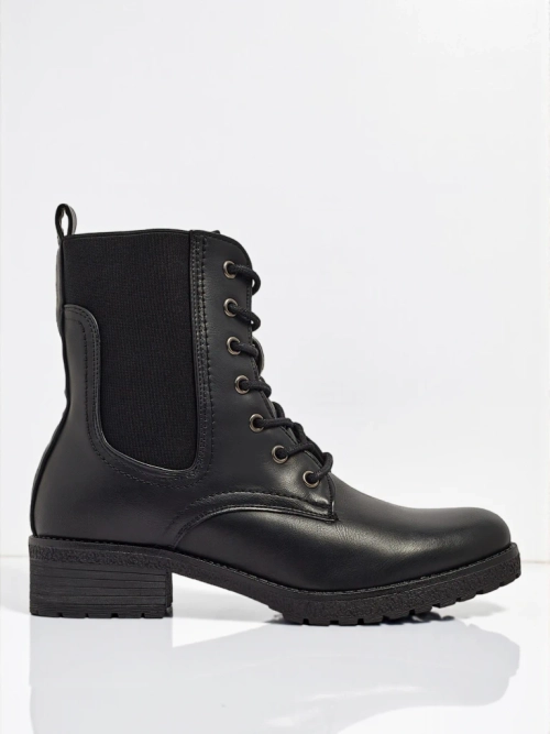 Еко шкіряні шнуровані ботильйони жіночі Oslynne