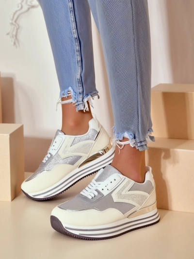 Royalfashion Damen Sneaker mit Glitzer Borovis
