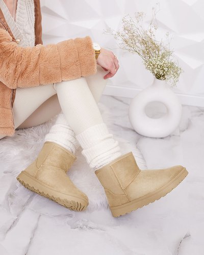 Royalfashion Braune Stiefel a'la Schneestiefel für Damen Nerlea