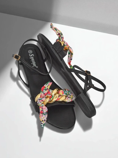 Royalfashion Damen Sandalen mit flacher Sohle BareLuxe