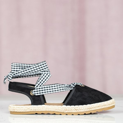 Schwarze Espadrilles mit offenem Absatz Papavero - Footwear