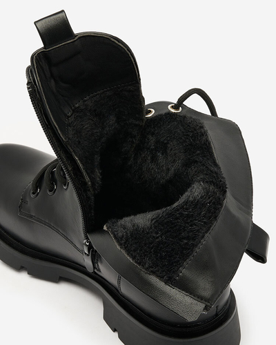 Royalfashion Чорні жіночі високі черевики Stepurba