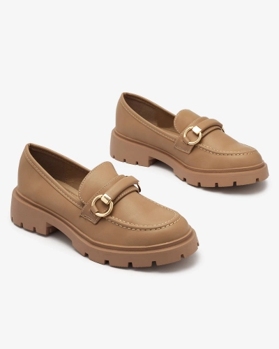 Royalfashion Damen Mokassins in hellbraun Desise