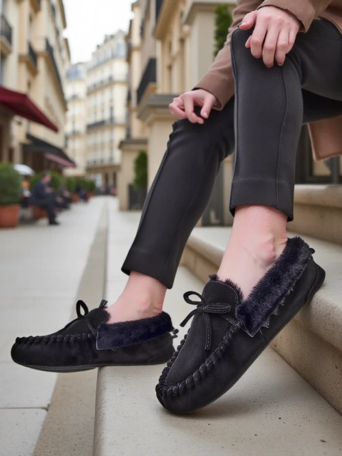 Royalfashion Жіночі мокасини з хутром Ahtikes