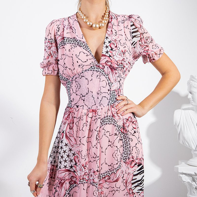 Damen rosa Maxikleid - Kleidung