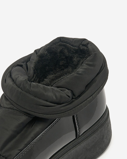 Royalfashion Жіночі черевики-сліпони для снігу чорного кольору Ademra