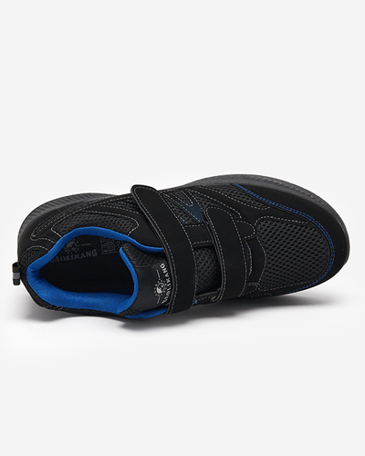 Blaue und schwarze Herrenschuhe Beniros mit Klettverschluss - Schuhe