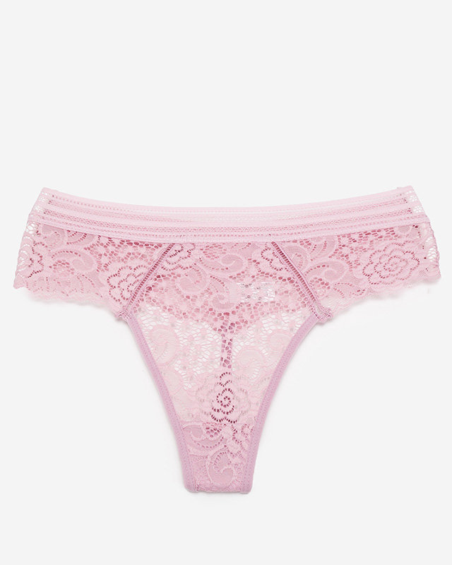 Pinker Tanga-Höschen für Damen aus Spitze - Unterwäsche
