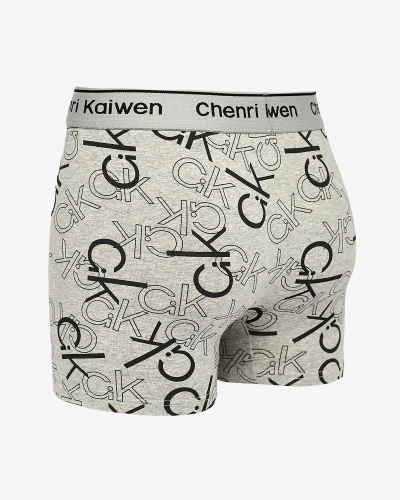 Royalfashion Herren Boxershorts mit Druck in hellgrau