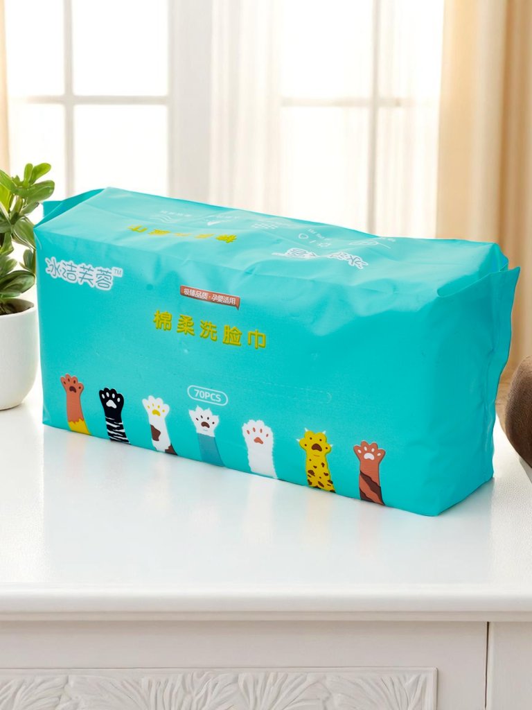 Baumwoll-Feuchttücher 70 Stk.