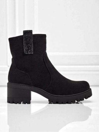 Damen Stiefeletten Öko-Wildleder mit Blockabsatz Maelis