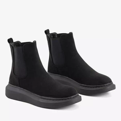OUTLET Schwarze Damenstiefel auf der Baruccio-Plattform - Schuhe