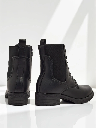 Öko-Leder Schnürstiefeletten Damen Oslynne