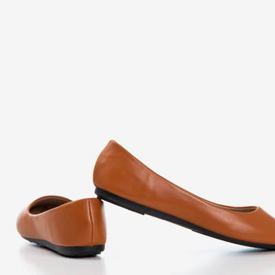 Braune Ballerina aus Öko-Leder Falo - Footwear 1