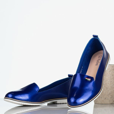 Blaue Kobalt-Slipper für Damen von Cyganeska - Schuhe 1