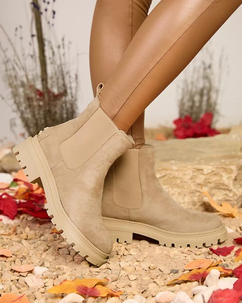 Royalfashion Beige isolierte Comfy Walk Damenstiefel