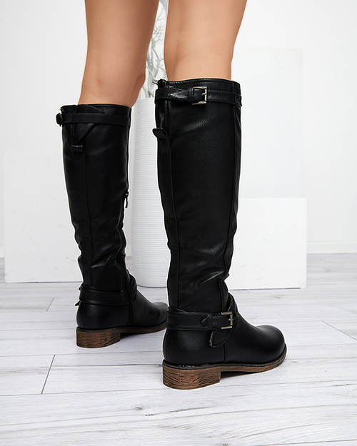 Жіночі чорні утеплені чоботи Radolia - Взуття