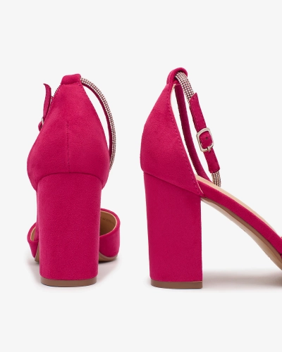 Жіночі туфлі-човники Royalfashion Fuchsia з цирконієм Britica