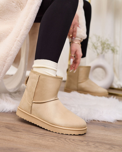 Royalfashion Damenstiefel a'la Schneestiefel in beige Regodo
