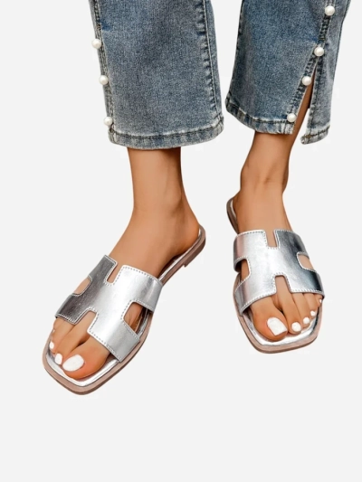 Royalfashion Damen Flip-Flops mit flacher Sohle Eval