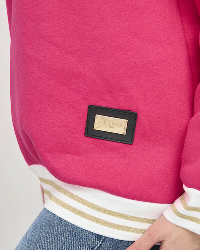 Isoliertes Damen-Sweatshirt in fuchsia- Kleidung
