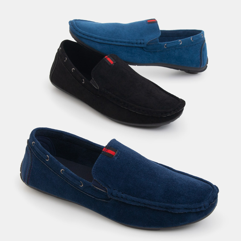 OUTLET Marineblaue Loafer für Herren Hodz-Shoes