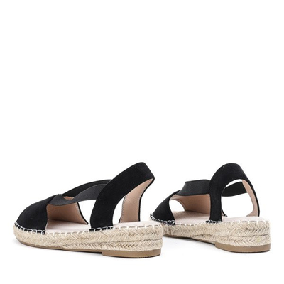 Schwarze Sandalen a'la espadrilles auf der Motilla-Plattform - Schuhe