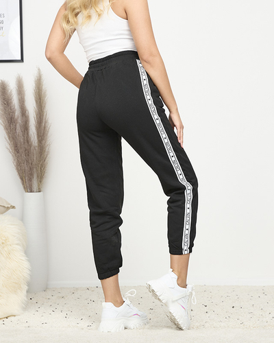 Schwarze isolierte Damen-Sweatpants - Kleidung