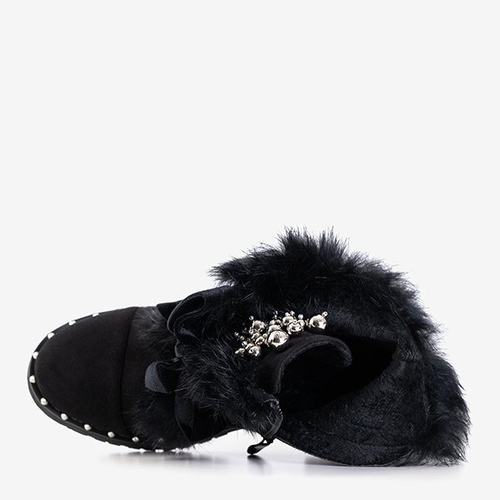 Чорні жіночі робітники з хутром Minuf - Взуття