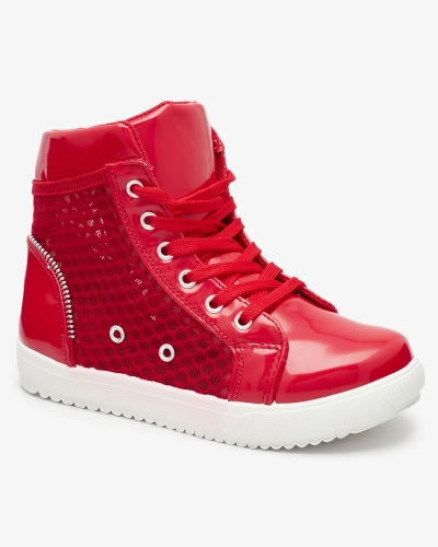 Rote High-Top-Sneakers für Mädchen Borris- Footwear