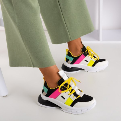 Чорні спортивні кросівки з різнокольоровими вставками Ida - Взуття 1