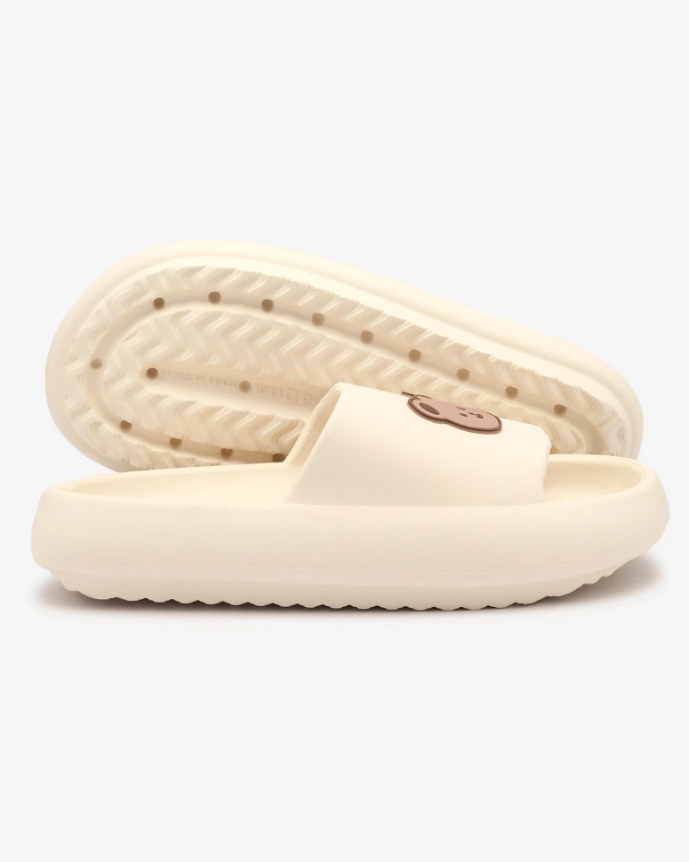 Royalfashion Creme Damen Flip-Flops aus Gummi Mabyn