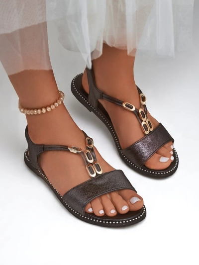 Royalfashion Damen Sandalen mit Zierriemchen Siena Glow