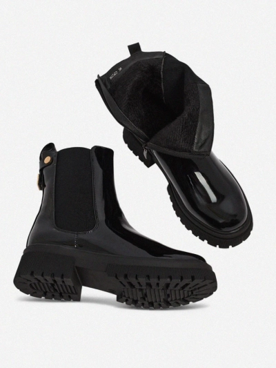 Lackierte Damenstiefeletten aus Öko-Leder Calebi