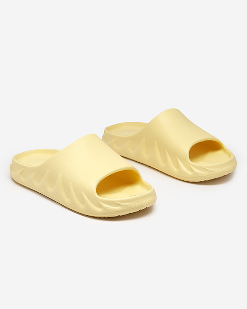 Пастельні жовті жіночі шльопанці Derika