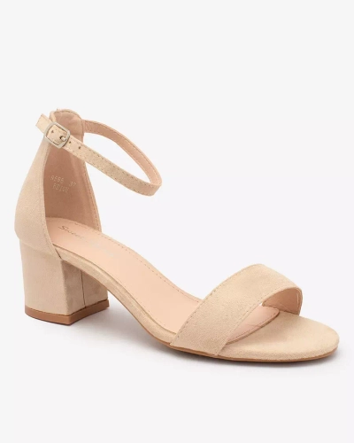 Royalfashion Beige Damen Sandalen mit niedrigem Absatz Mesteri