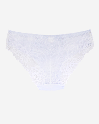 Weißer Spitzenslip für Damen - Unterwäsche