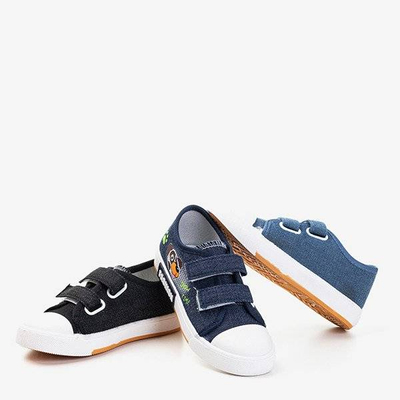OUTLET Schwarze Klettschuhe für Kinder Jeff - Footwear