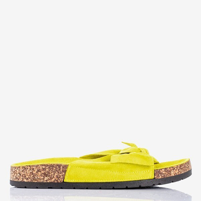 Grüne Frauenschuhe mit Sun and Fun-Schleife - Schuhe