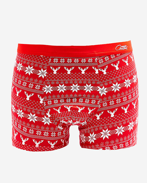 Royalfashion Rote Herren-Weihnachts-Boxershorts