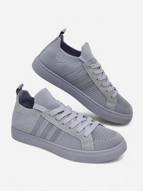 Androsia Gray Sneakers – Стильне спортивне взуття на плоскій підошві для літа та весни